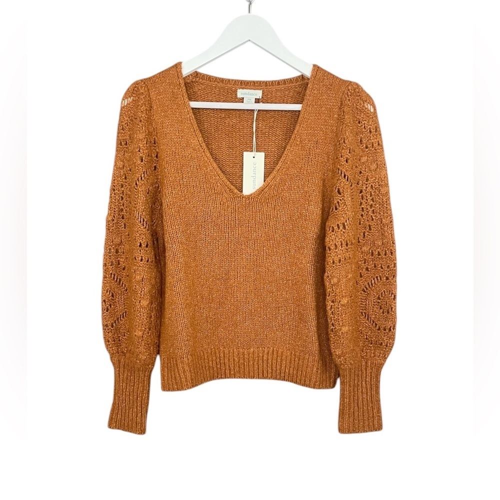 Sundance Yessica Sweater Spice Petite Merino Wool Blend NWT - Picture 2 of 12